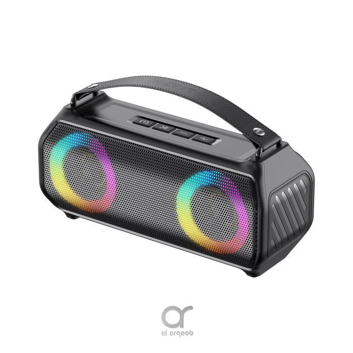 Havit SK888BT RGB Bluetooth Speaker - IPX5, Dual Bass, Stereo Sound, 1800mAh Battery, TWS, TF, USB, AUX, Hands-Free Calling & Voice Assistant - Black