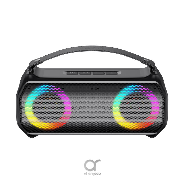 Havit SK888BT RGB Bluetooth Speaker - IPX5, Dual Bass, Stereo Sound, 1800mAh Battery, TWS, TF, USB, AUX, Hands-Free Calling & Voice Assistant - Black