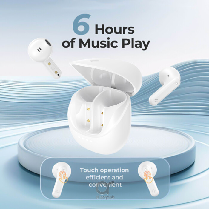 Havit TW931 TWS Earbuds - Dual Mic AI-ENC, Clear Call, Bluetooth 5.4, Dual-Mode Low Latency, Touch Control, 20H Playtime - White