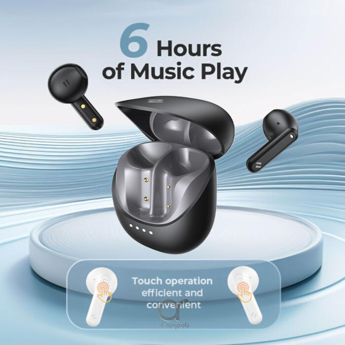 Havit TW931 TWS Earbuds - Dual Mic AI-ENC, Clear Call, Bluetooth 5.4, Dual-Mode Low Latency, Touch Control, 20H Playtime - Black