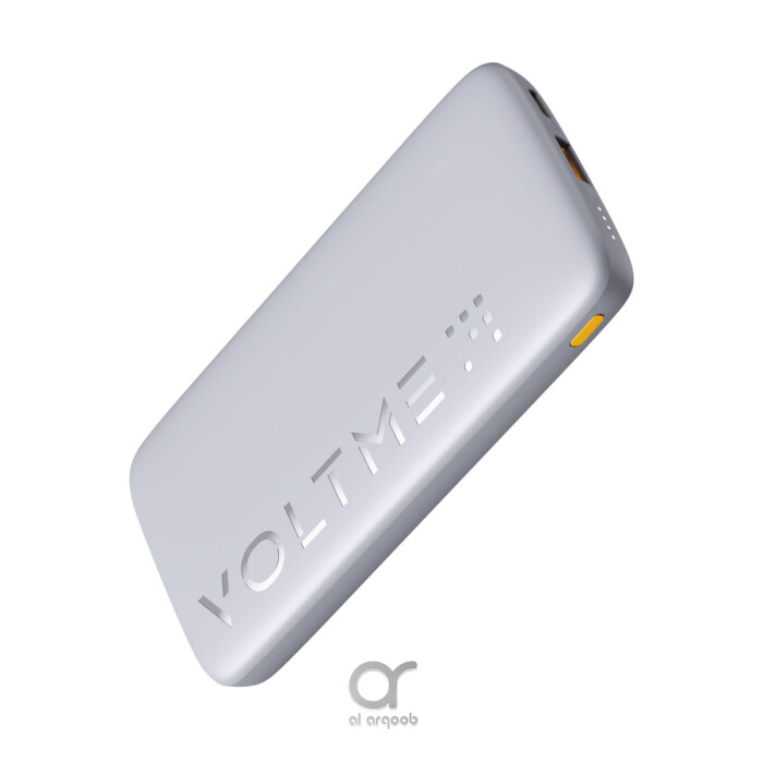 VOLTME Hypercore 10K Essential 10,000mAh Fast Charging Power Bank PD 3.0, Type-C & USB-A Ports – 22.5W Ultra-Thin Charger with V-Dynamic Tech - Grey