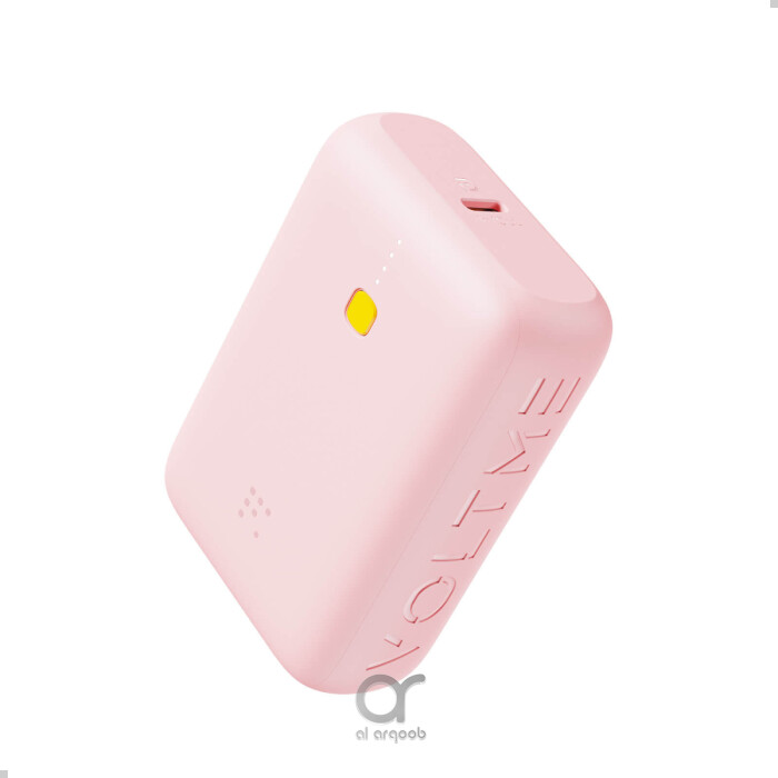 VOLTME Hypercore 10K Lite 10,000mAh Fast Charging Power Bank PD 3.0, Type-C & USB-A Ports – 22.5W Ultra-Compact Charger with V-Dynamic Tech - Pink