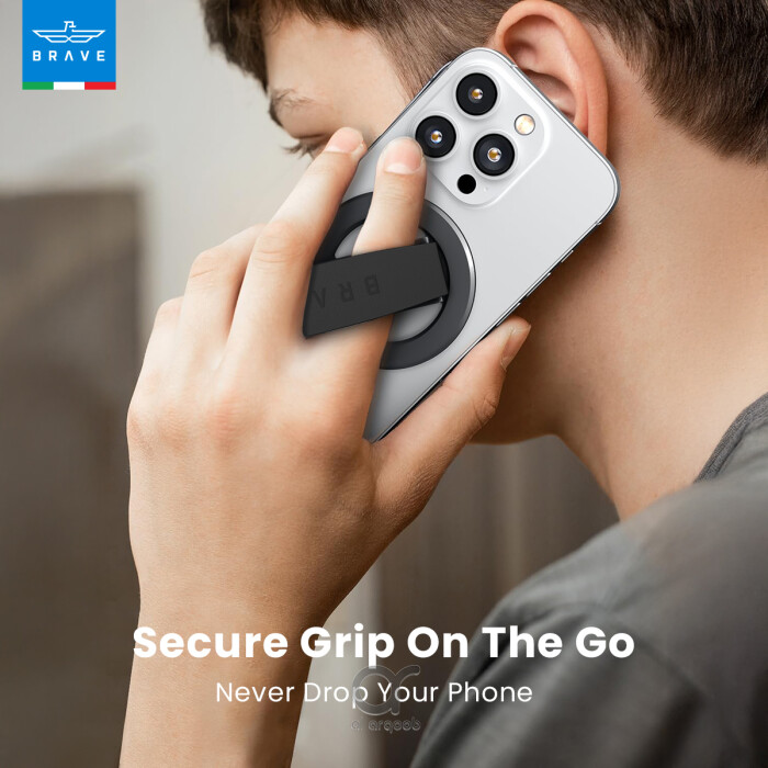 BRAVE Phone Grip with 360° Rotatable Kickstand