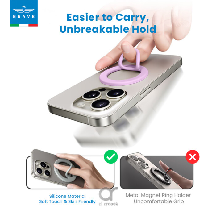 Durable Silicone Magnetic Grip for Phones