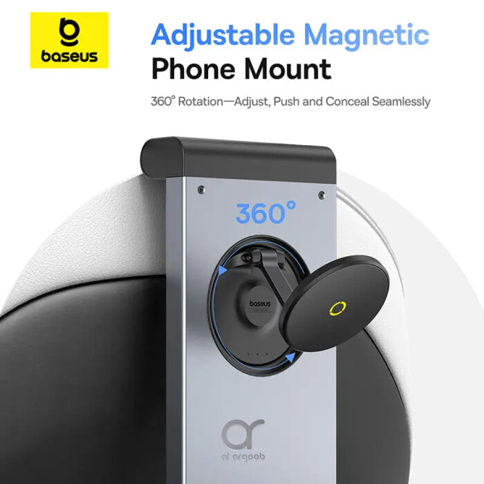 360° rotatable magnetic phone holder holding a phone