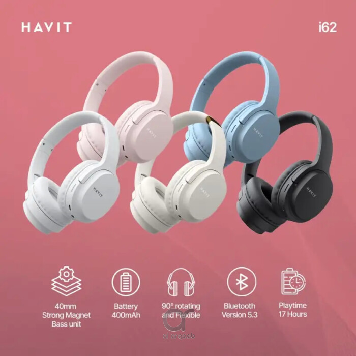 Havit i62 Wireless Bluetooth Headphones – Lightweight, Foldable, and Versatile