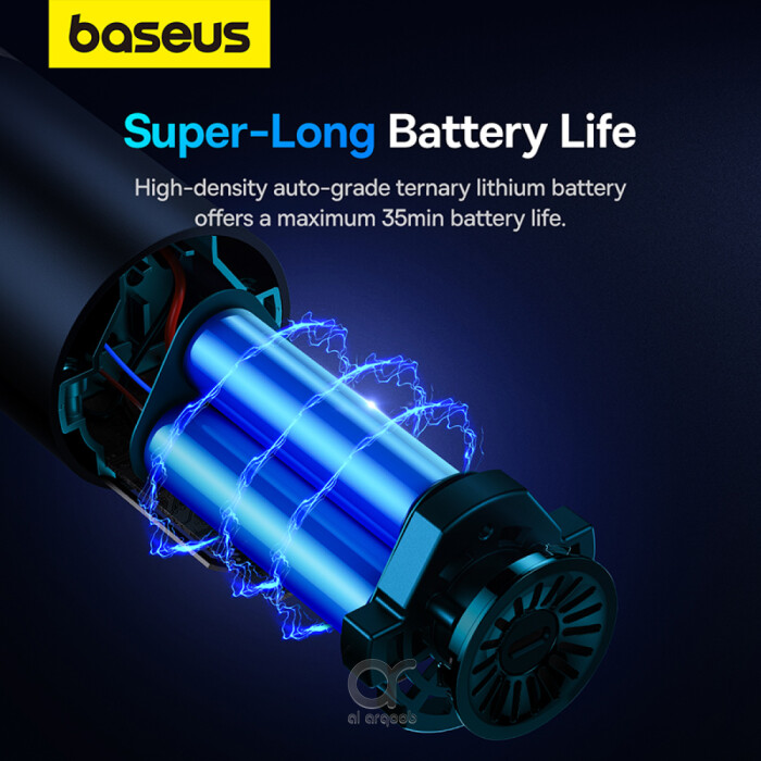 Baseus A5 Cordless Handheld Vacuum – 16,000Pa Suction, HEPA Filter, and Long Battery Life