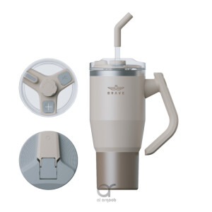 Brave Temp Guard Vacuum Insulated Travel Mug 950ml - Beige 