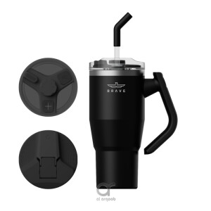 Brave Temp Guard Vacuum Insulated Travel Mug 950ml- Black