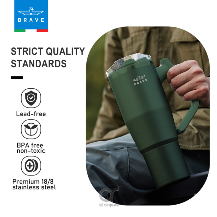 Brave Temp Guard Vacuum Insulated Travel Mug – 950ml - Green