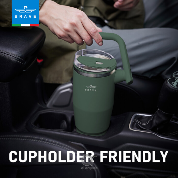 Brave Temp Guard Vacuum Insulated Travel Mug – 950ml - Green