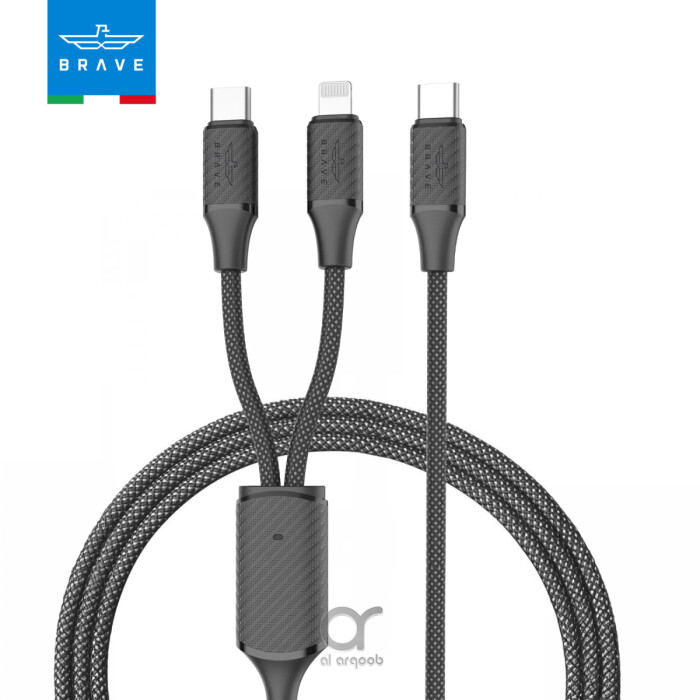 BRAVE كابل شحن سريع 2 في 1 من USB