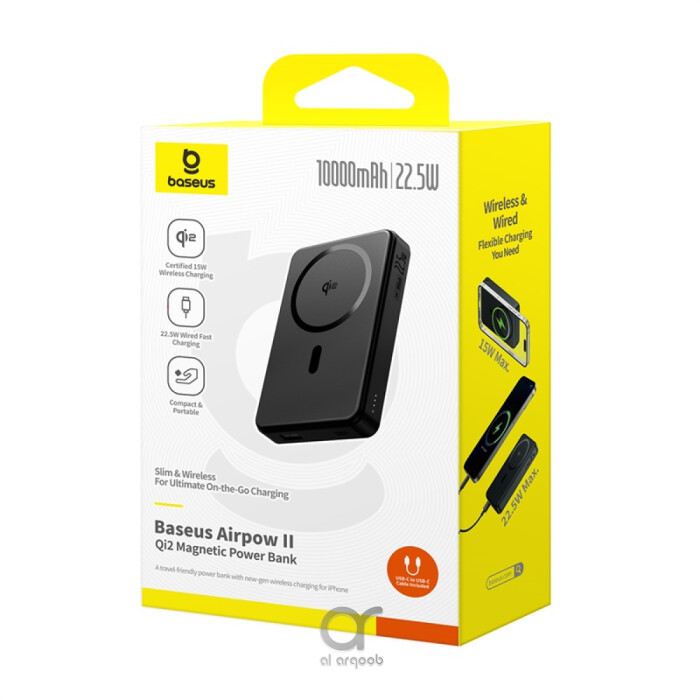 Baseus Airpow II Qi2 10000mAh Magnetic Power Bank