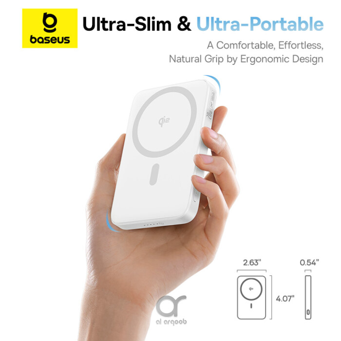 Baseus PicoGo Qi2 Magnetic Power Bank – 5000mAh, 15W Wireless Charging, 20W PD USB