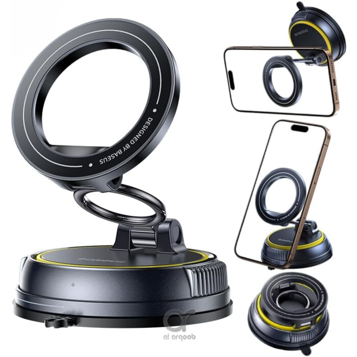 Baseus PrimeTrip VC2 Flex Magnetic Car Mount – 35N Suction Holder for Dashboard/Windshield