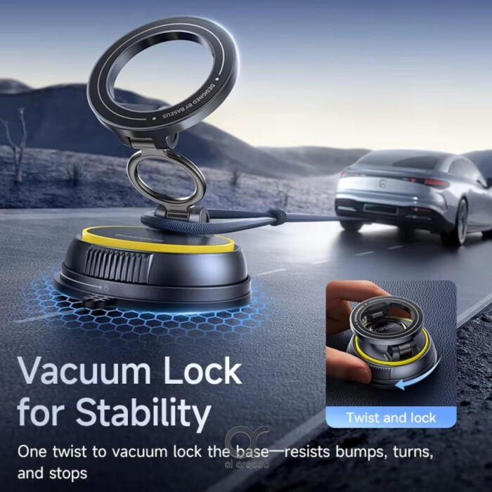 Baseus PrimeTrip VC2 Flex Magnetic Car Mount – 35N Suction Holder for Dashboard/Windshield