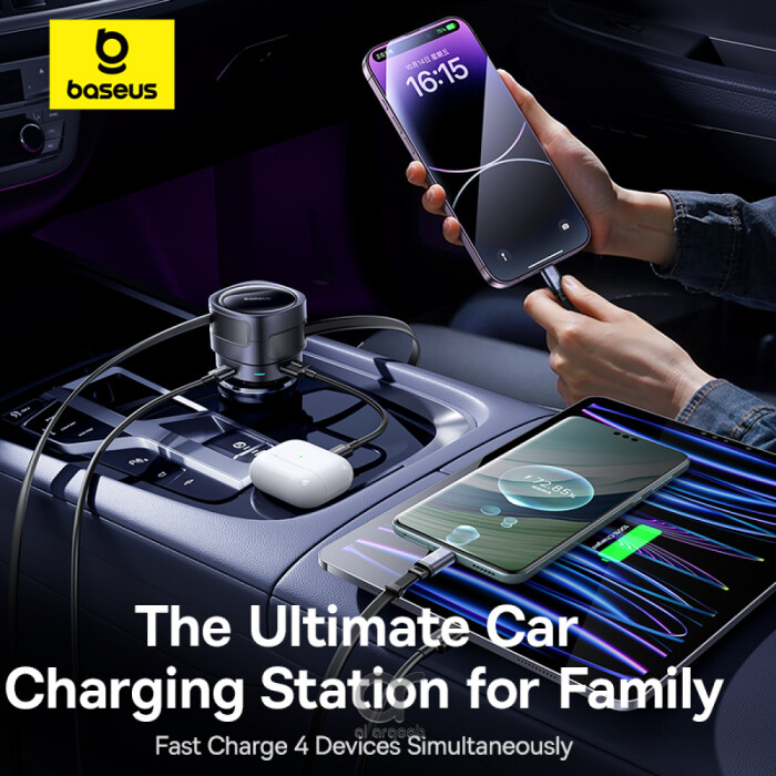 Baseus Enjoyment Max 90W Car Charger – Dual USB