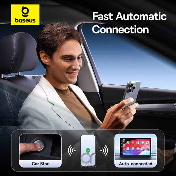 Baseus Prime Trip Safe Journey Wireless CarPlay Adapter for iPhone