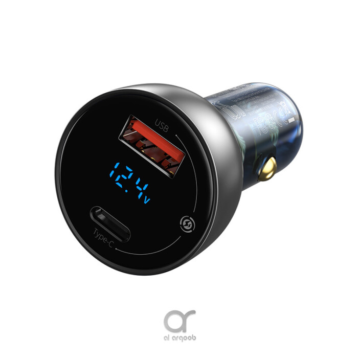 Baseus car charger USB / USB Type C 65 W 5 A SCP Quick Charge 4.0+ Power Delivery 3.0 LCD display