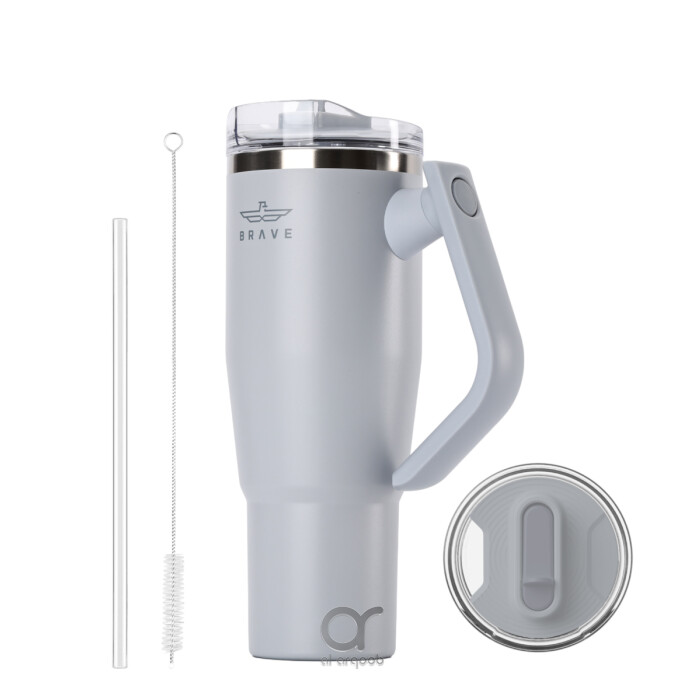 Brave Temp Guard Vacuum Insulated Travel Mug – 180° Rotating Handle, 24H Cold &amp; 12H Hot Retention, Leak