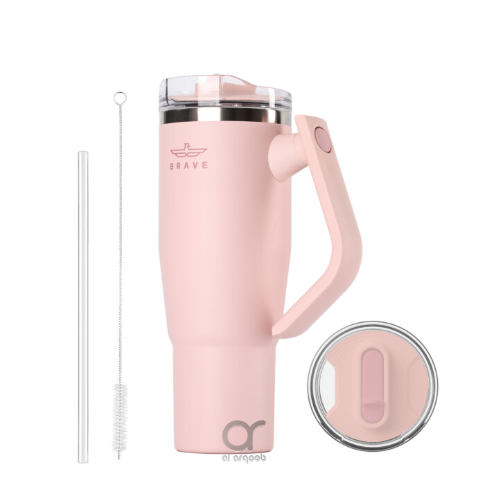 Brave Temp Guard Vacuum Insulated Travel Mug – 180° Rotating Handle, 24H Cold &amp; 12H Hot Retention, Leak