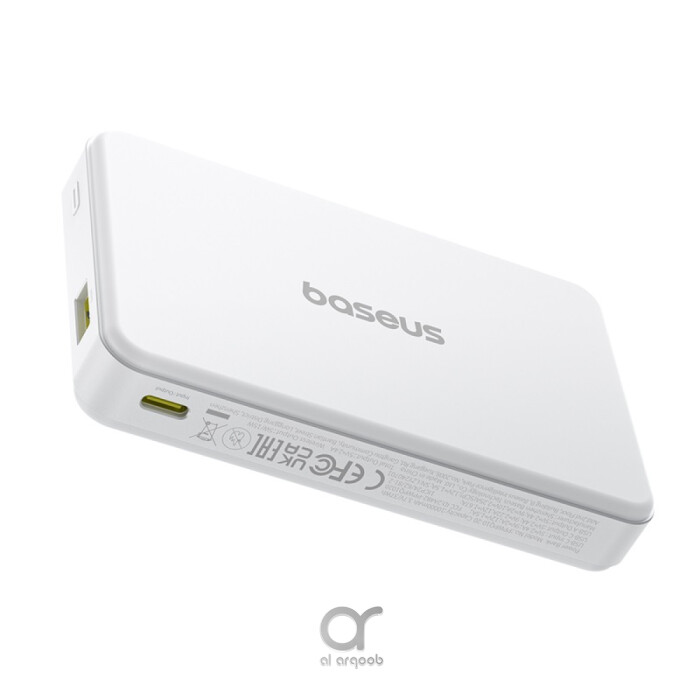 بنك الطاقة Baseus Airpow II Qi2 بقدرة 10000 مللي أمبير – شحن لاسلكي 15 واط، USB