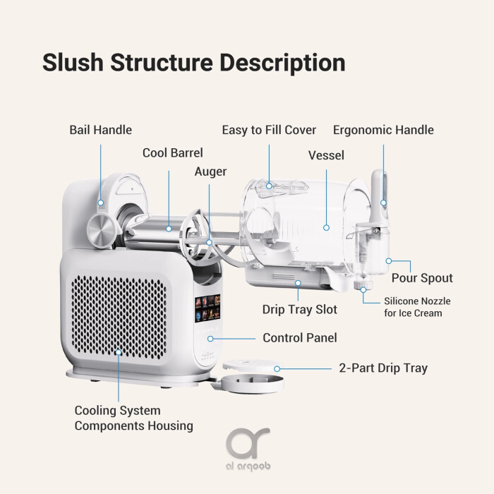 ماكينة BRAVE ChillStream لتحضير الآيسكريم والسلاش 1.8 لتر