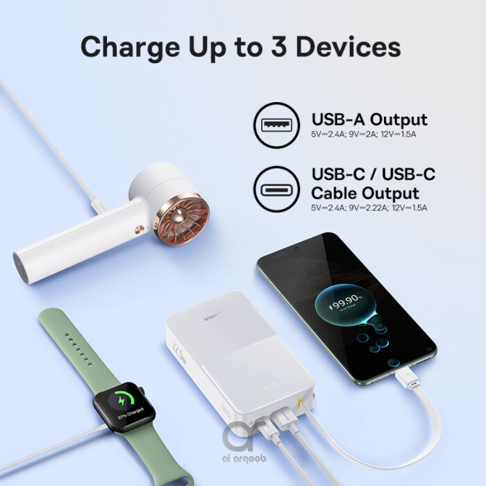 Baseus EnerFill Bipow2 Pro 20000mAh Power Bank with Built