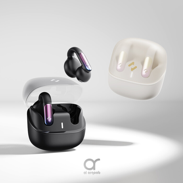 سماعات HAVIT OpenBuds مفتوحة الأذن FreeClip بتقنية بلوتوث 5.3 مع إلغاء ضوضاء ذكي AI، اتصال مزدوج، تحكم باللمس، شحن Type