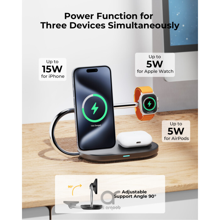 محطة شحن Voltme MagPak اللاسلكية 3