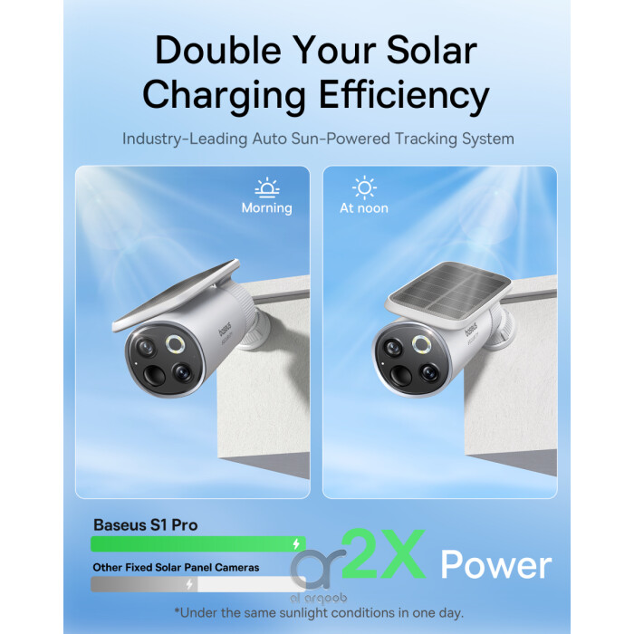 Baseus S1 Pro Outdoor Wireless Security Camera Kit, 3K, Solar Auto