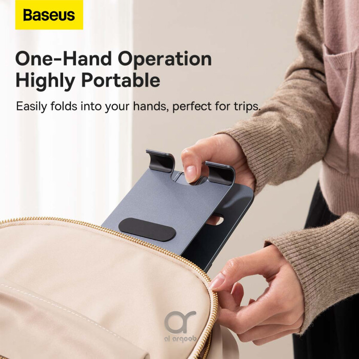 Baseus Desktop Biaxial 360° Rotatable Tablet Stand, Adjustable Aluminum Holder for iPad, iPhone, Galaxy Tab 4.7–13"