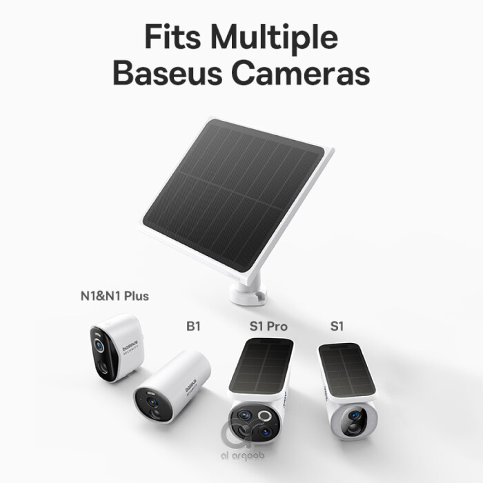 Baseus A1 3W Solar Panel for Outdoor Security Cameras, IP67, 4m Cable, Non