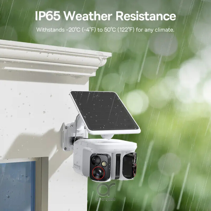 كاميرا بيسوس سيكيوريتي X1 برو خارجية مزدوجة 2K واي فاي مع رؤية ليلية واكتشاف ذكي