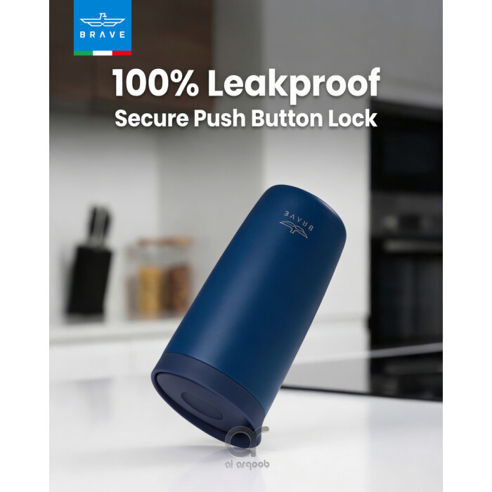 Brave TempGuard Travel Mug 350ml Stainless Steel Insulated Coffee Cup, Leak Proof Push Button Lid, Hot &amp; Cold Tumbler