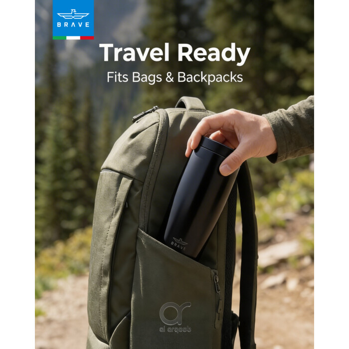 Brave TempGuard Travel Mug 500ml Stainless Steel Insulated Coffee Cup, Leak Proof Push Button Lid, Hot &amp; Cold Tumbler