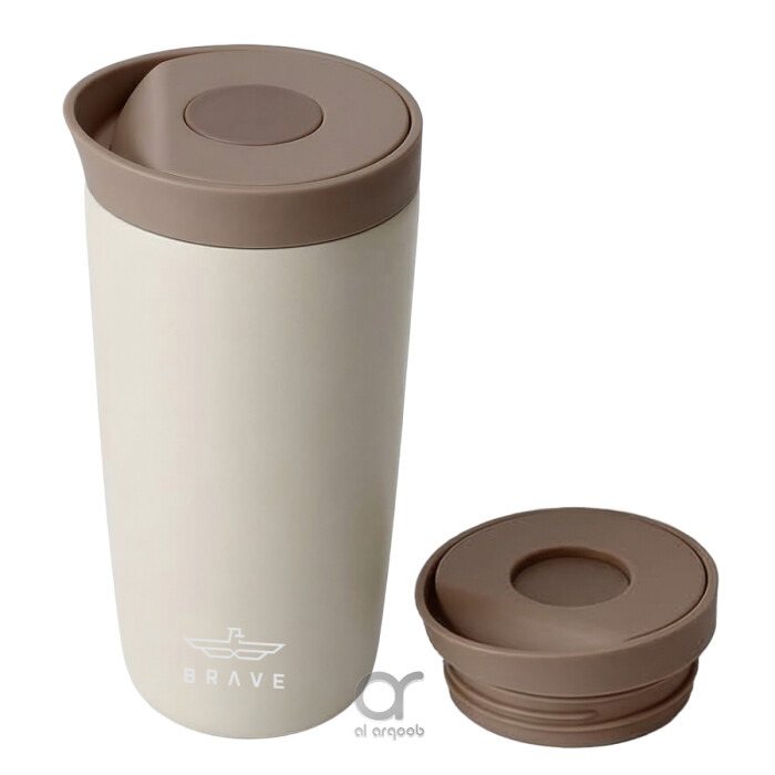 Brave TempGuard Travel Mug 500ml Stainless Steel Insulated Coffee Cup, Leak Proof Push Button Lid, Hot &amp; Cold Tumbler
