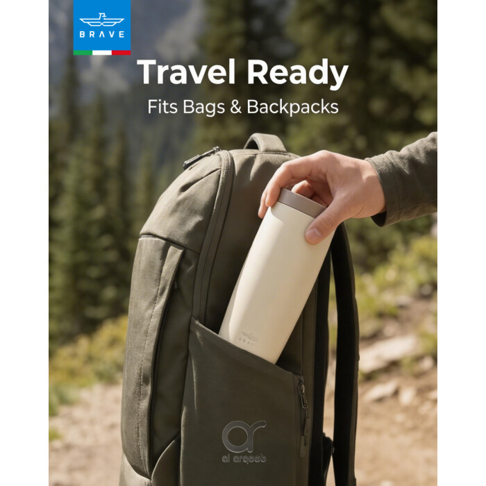 Brave TempGuard Travel Mug 500ml Stainless Steel Insulated Coffee Cup, Leak Proof Push Button Lid, Hot &amp; Cold Tumbler