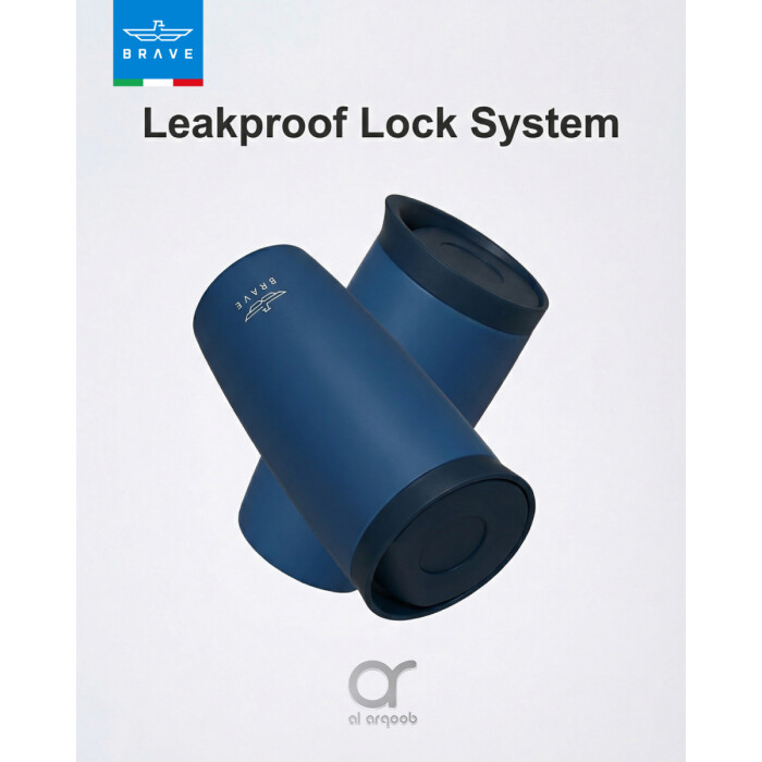 كوب سفر معزول من الفولاذ المقاوم للصدأ سعة 500 مل من بريف تمب جارد، مزود بغطاء مانع للتسرب بزر ضغط، مناسب للمشروبات الساخنة والباردة