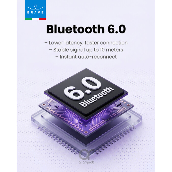 Brave NanoPods TWS Earbuds Bluetooth 6.0, 13mm Deep Bass, 18H Playtime, Touch Control Wireless Earphones