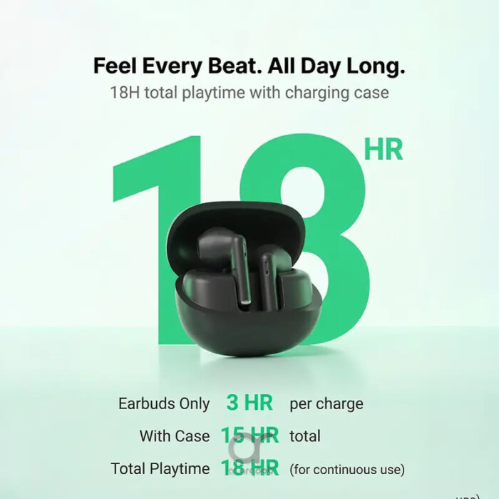 سماعات BRAVE Orbit اللاسلكية Bluetooth 6.0، تحكم باللمس والصوت، باس عميق، تشغيل 18 ساعة وميكروفون – E