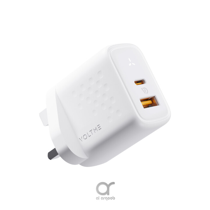 VOLTME Revo 35 Duo CA 35W GaN III Fast Charger UK Plug, Dual Port USB