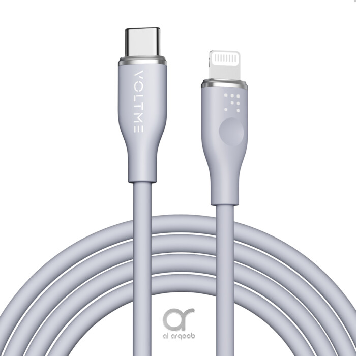 Voltme Powerlink Moss Liquid Silicon Cable Type C To Lightning 30W 3A / 2M Zinc