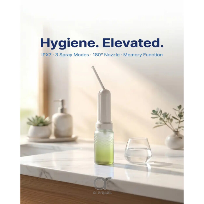 BRAVE Electric Portable Bidet 320ml Rechargeable Travel Shattaf with 3 Spray Modes, 180° Adjustable Wand &amp; IPX7 Waterproof
