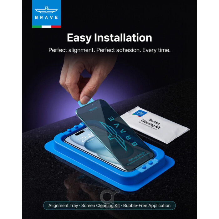 BRAVE iPhone 18 Pro HD Tempered Glass Screen Protector – 9H Hardness, Full Coverage, Anti
