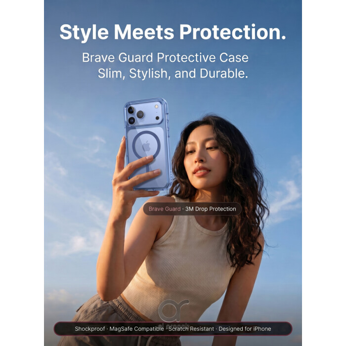BRAVE Guard iPhone 18 Pro Protective Case with MagSafe, 15ft Military