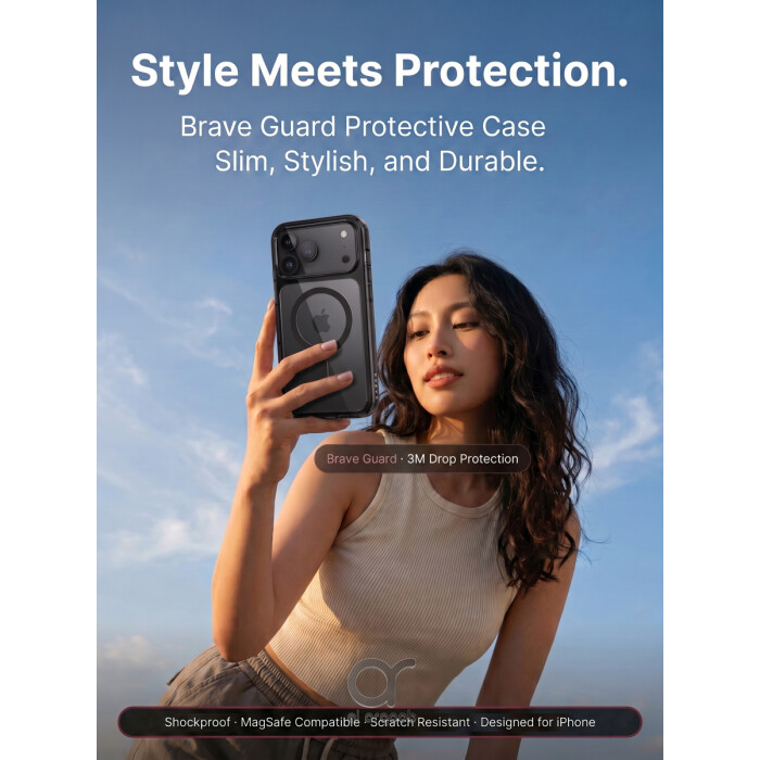 BRAVE Guard iPhone 18 Pro Protective Case with MagSafe, 15ft Military
