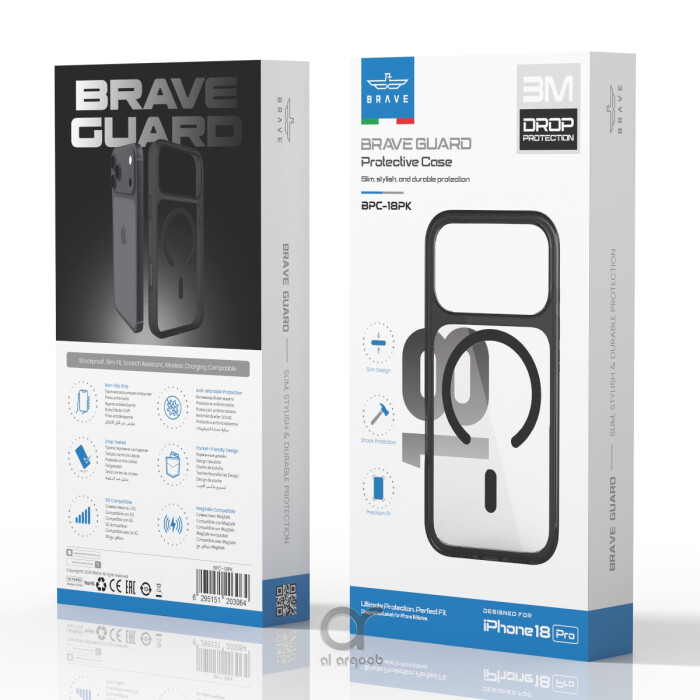 BRAVE Guard iPhone 18 Pro Protective Case with MagSafe, 15ft Military
