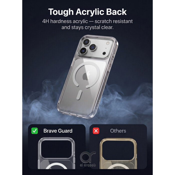 BRAVE Guard IPhone 18 Pro Clear Protective Case With MagSafe, 15ft Military