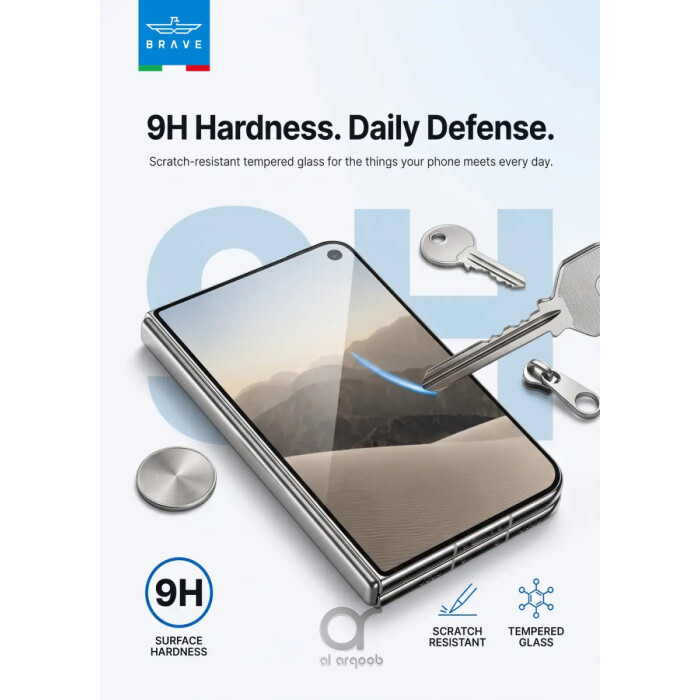 BRAVE Guard iPhone Duo Tempered Glass Screen Protector, 9H HD, Full Screen Coverage, Scratch Resistant, Bubble